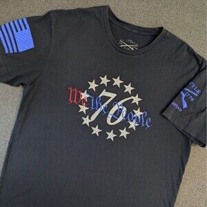 Grunt Style This We’ll defend black 100% cotton graphic Tee Mens Size L USA 1776